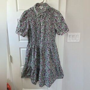 Women’s Floral Smocked Short Sleeve Dress - Green & Purple 

JCrew